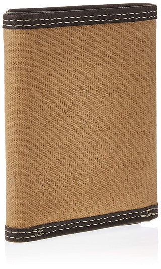 Timberland Men's Whitney Canvas Trifold Wallet Brown Size Regular