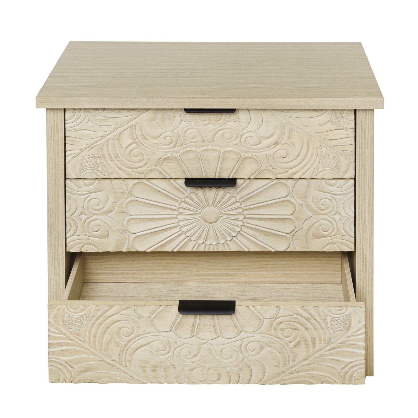 3 Drawer Cabinet - Natural Wood Finish