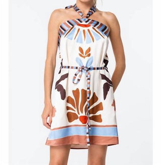 Ciebon - Lio Cross Neck Halter Mini Dress