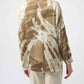 Joseph Ribkoff - Recycled Satin Abstract Print Tunic With Zipper Detail