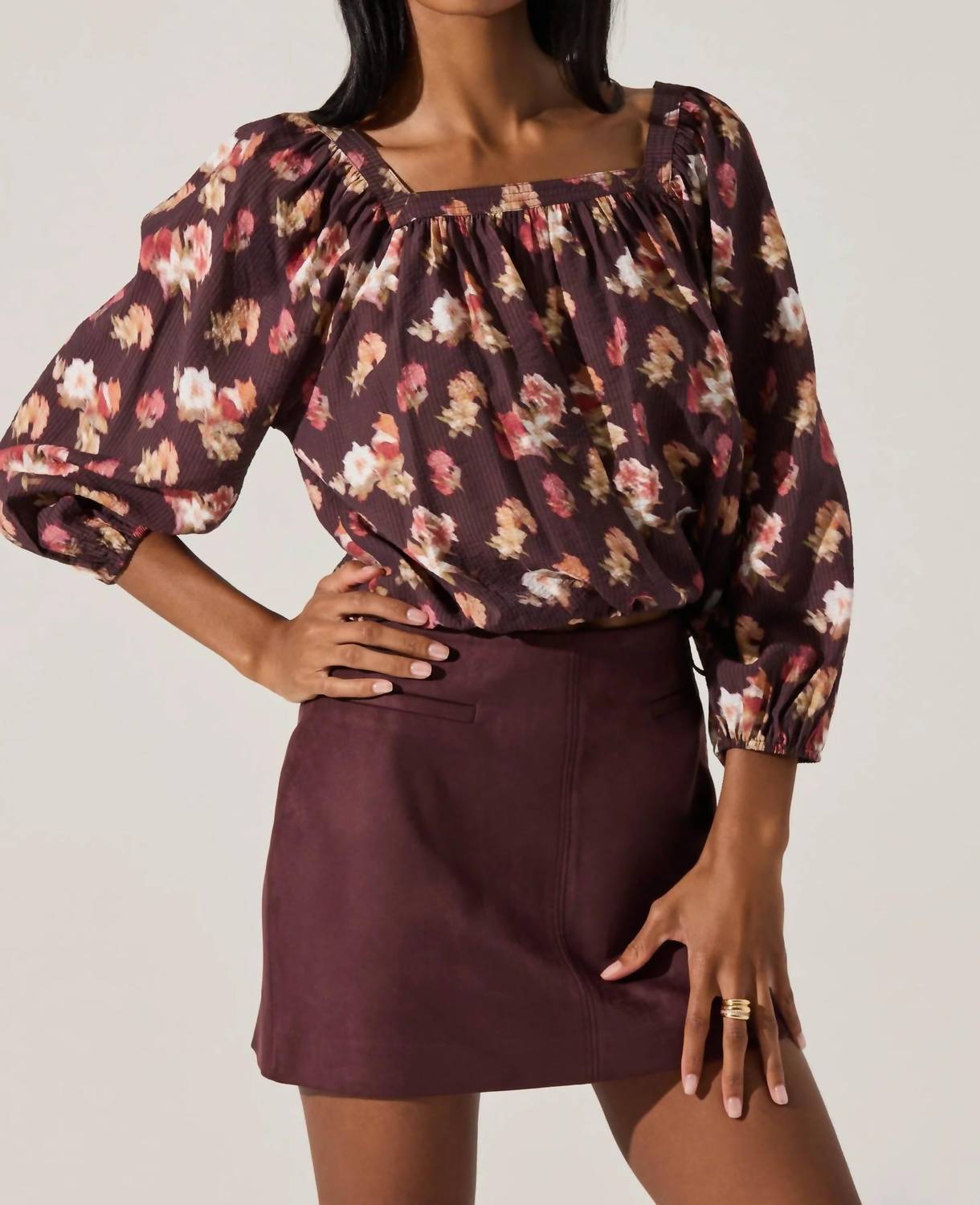 Astr - Laudine Faux Suede Mini Skirt