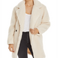 Aqua Women's Faux Sherpa Fur Jacket White Size Large