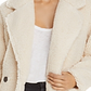 Aqua Women's Faux Sherpa Fur Jacket White Size Large