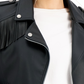 Coffeeshop Junior's Faux Leather Fringe Moto Jacket Black Size Medium