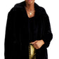 Coffeeshop Junior's Leopard Faux Coat Black Size X-Large