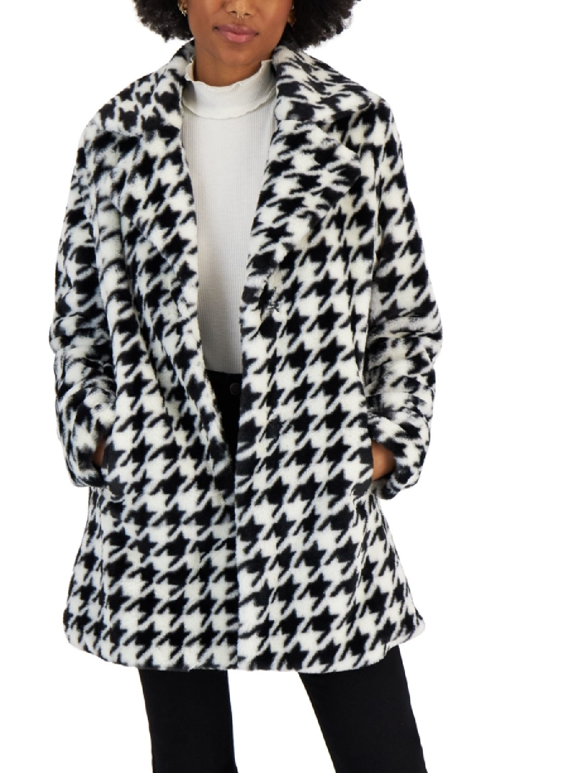 Coffeeshop Junior's Faux Fur Coat White Size Medium