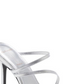 BLACK SUEDE STUDIO Cindy Stiletto Sandal in Silver Nappa Leather Size 8.5Us