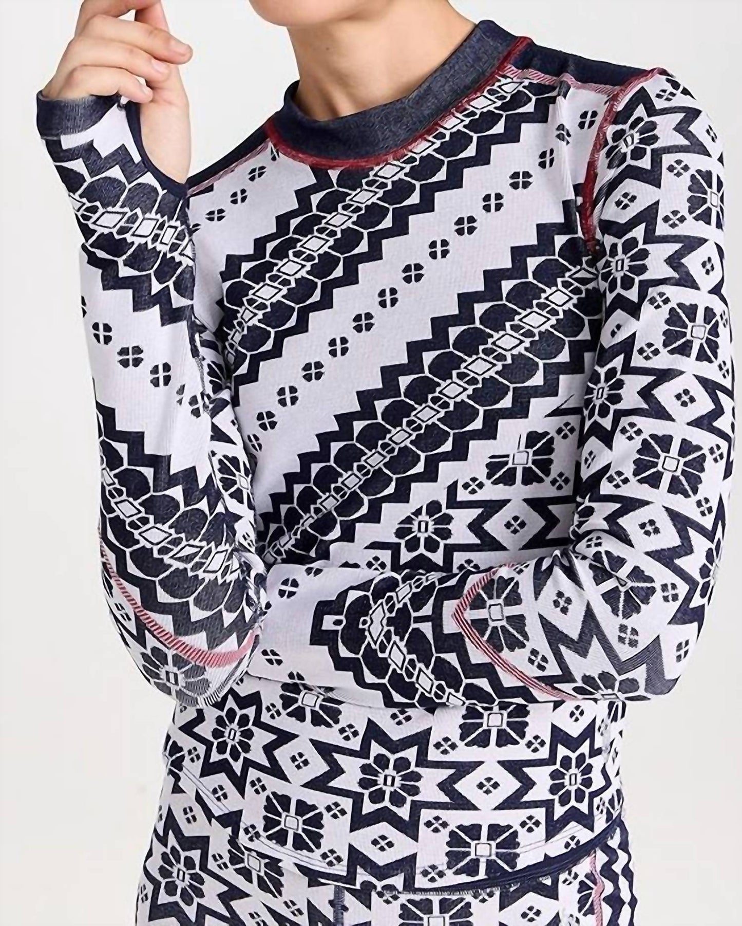 Free People - Myoko Jacquard Long Sleeve Layer Top