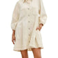Entro - Rebeccah Denim Collared A-line Mini Dress