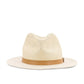 Rag & Bone - Women's Fedorah Brim Leather Trim Straw Hat