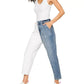 Blue Revival - Happy Hour Color Blocked Ankle Jeans