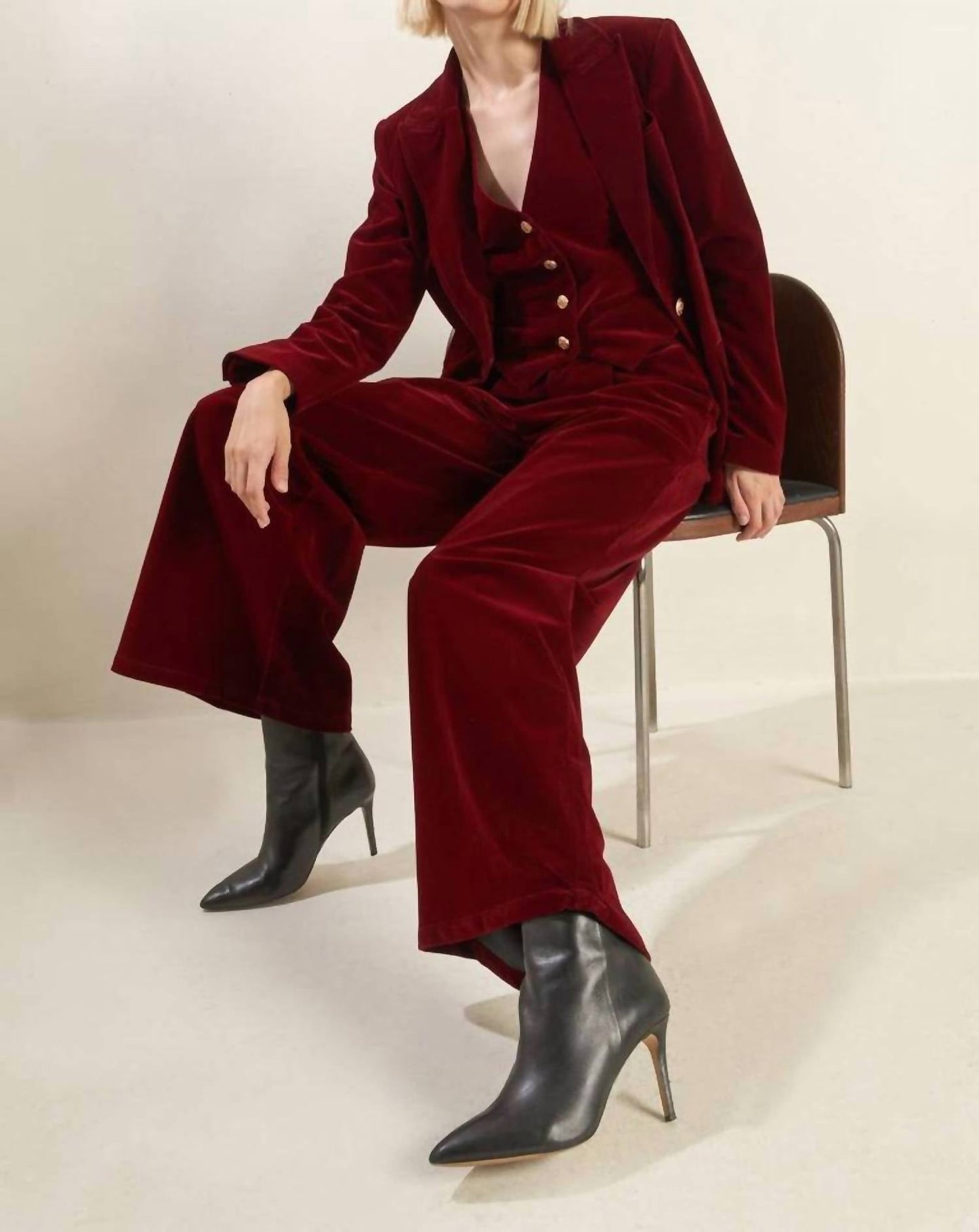 Freemarket - Coy Charm Velvet Wide Leg Pant