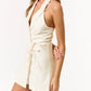 Blue Blush - Halter Wrap Romper