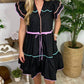 Entro - Short Dress With Colored Edges