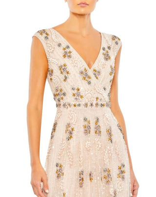 Mac Duggal - Cap Sleeve Embellished Dress
