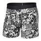 Saxx Men's Underwear - Beach Tiles/Black Droptemp Cooling Cotton Boxer Brief with Fly Size L