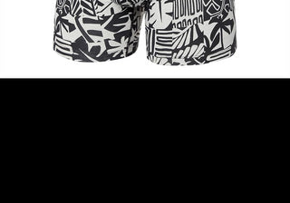 Saxx Men's Underwear - Beach Tiles/Black Droptemp Cooling Cotton Boxer Brief with Fly Size L