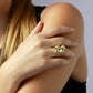 Avenue Chic - Women's Pyramid Mirror Statement Ring