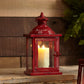 Antique Style Red Metal Lantern (Set of 2)