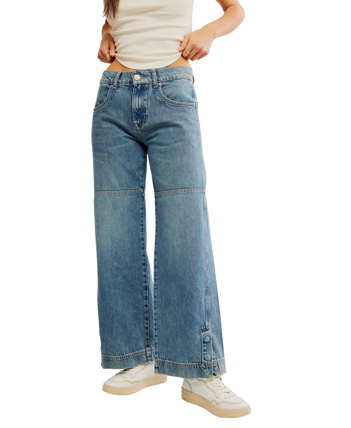 Free People - Benji Relaxed Wide Leg Jeans