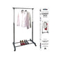Black Stainless Steel Double Rod Clothes Rack