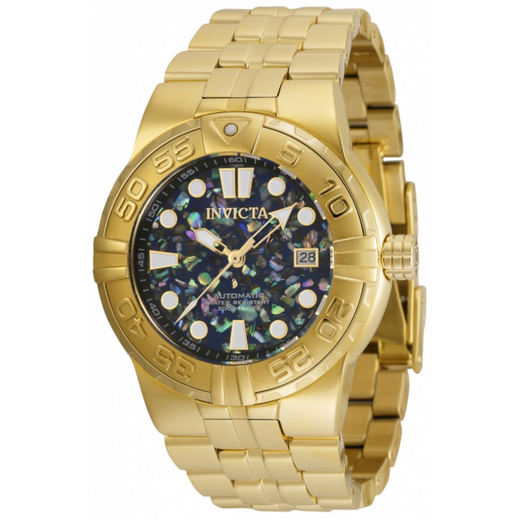 Invicta 47mm Subaqua Noma I Automatic Date Mother-Of-Pearl Dial Stainless Steel Bracelet Watch