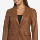 Laundry By Shelli Segal Women's Leather Blazer Brown Size Medium