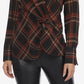 Laundry By Shelli Segal Women's Front Knot Blouse Red Size Large
