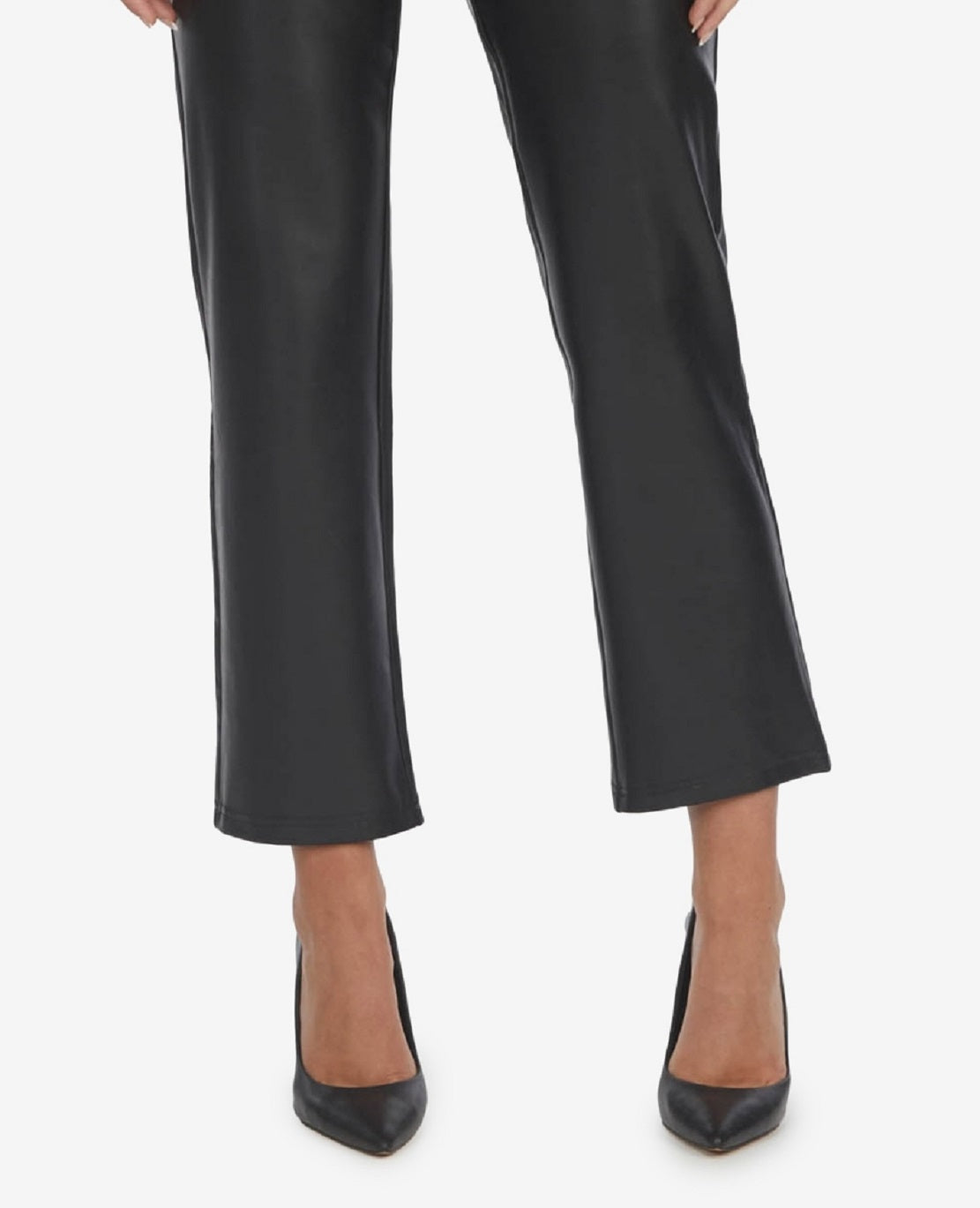 Laundry By Shelli Segal Women's Faux Leather Straight Leg Pants Black Size X-Small