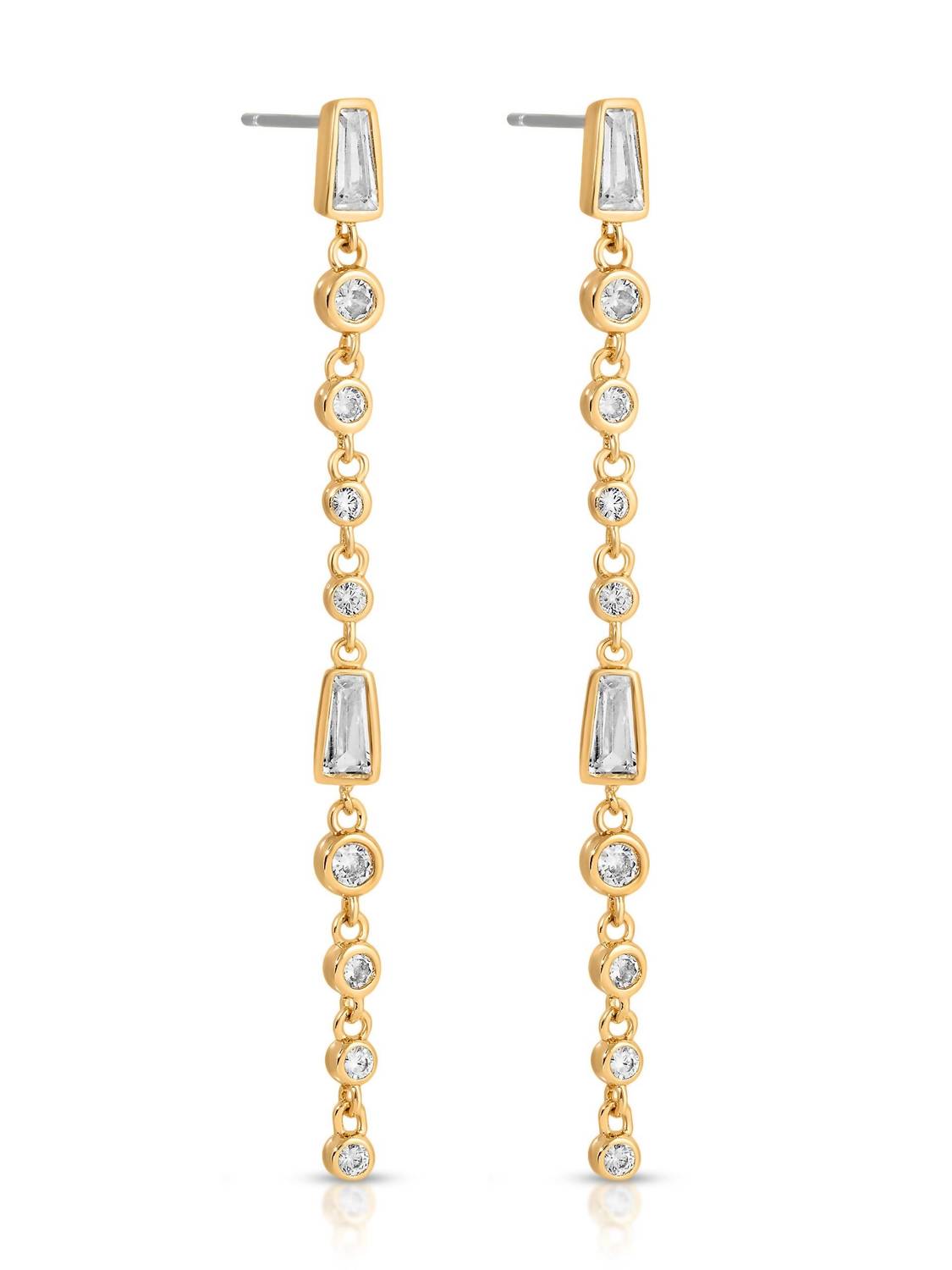Ettika - Women's Crystal Linear Earrings