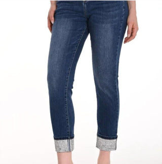 Frank Lyman - Wide Cuff Rhinestone Jeans