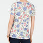 Karen Scott Women's Printed T-Shirt White Size X-Small