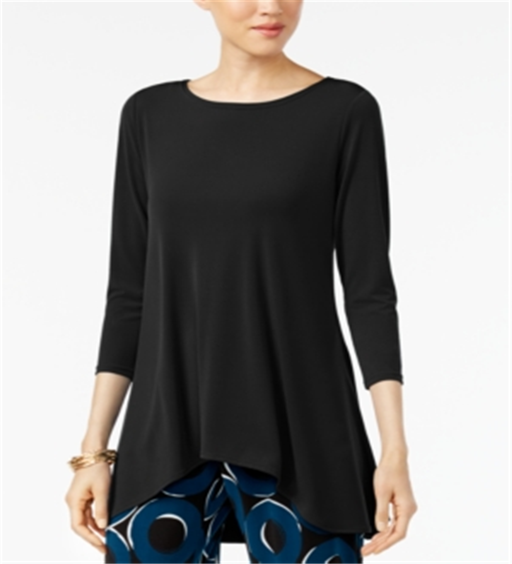 Alfani Women's High Low Tunic Black Size X-Small