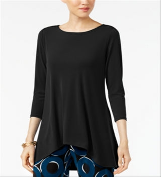 Alfani Women's High Low Tunic Black Size X-Small