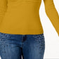 INC International Concepts Women's Ribbed Surplice Sweater Yellow Size X-Large