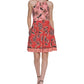 Vince Camuto Women's Mixed Print Darted Dress Pink Size 14