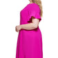 Jessica Howard Women's Flutter Sleeve Fit & Flare Dress Pink Size 22W