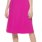 Jessica Howard Women's Ruffle Sleeve Scuba Crepe Midi Dress Pink Size 10