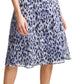 Jessica Howard Women's Cheetah-Print Midi Dress Blue Size 14 Petite