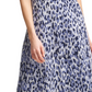 Jessica Howard Women's Cheetah-Print Midi Dress Blue Size 14 Petite