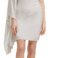 Vince Camuto Women's One Shoulder Metallic Bodycon Dress White Size 10