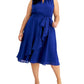 Jessica Howard Women's Ruffled Midi Dress Blue Size 22W