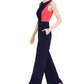Vince Camuto Women's Colorblocked Jumpsuit Red Size 8