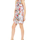 Vince Camuto Women's Bow Neck Floral Print Halter Dress Blue Size 8