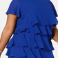 Jessica Howard Women's Chiffon Tiered Dress Blue Size 20W