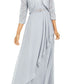 Jessica Howard Women's Embellished Jacket & Ruffled Gown Blue Size 16