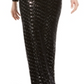 Vince Camuto Women's Ruched Glitter Gown Black Size 12