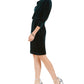 Jessica Howard Women's Velvet Cowl Neck Dress Green Size 12 Petite