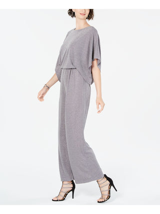 Jessica Howard Women's Jewel Neck Evening Wide Leg Jumpsuit Gray Size 16