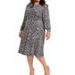 Women's Dress Plus Sheath Cheetah-Print Navy Size 14W